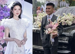 Quang Hai picked up his bride Chu Thanh Huyen with a 14 billion Rolls Royce, shocking the countryside