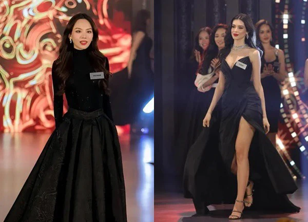Mai Phương bị đối thủ tỏ thái độ, biểu cảm "coi thường" trên sân khấu Miss World
