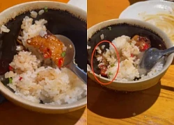 The mother and daughter were incensed when they saw something strange in their rice bowl, and the cook's reaction caused outrage