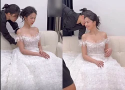 Ngoc Trinh wears a bridal dress, prepares to get married, withdraws from showbiz after being released from prison?