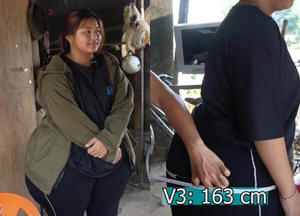 Cô gái sở hữu vòng hông "ngoại cỡ", kích thước lên tới 163 cm, khiến CĐM xót xa