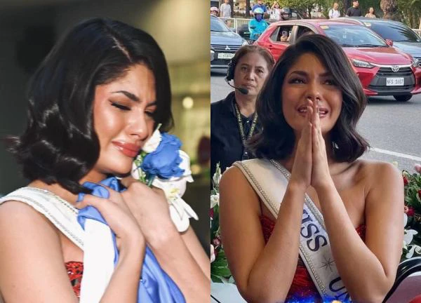 Reigning Miss Universe banned from returning home, sobbing in the middle of a street in the Philippines