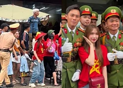 Hoa Minzy flew the Vietnamese flag, "rioted" Dien Bien, watched the parade reminded by the police