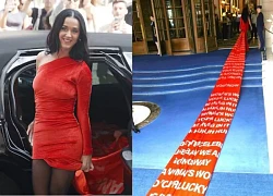 Katy Perry wore a skirt nearly 200 meters long like a floor mat, dragging like a shocking train