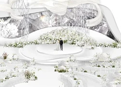 Midu held a wedding ceremony as large as a stadium, constructing 15,000 snowflakes in 200 hours