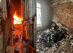 Hanoi: House fire in Trai Ca alley in the middle of the night, furniture burned