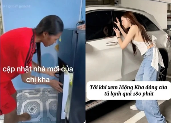 Mộng Kha "thâu tóm" TikTok, netizen thi đóng cửa tủ lạnh, sao Việt cũng đu trend