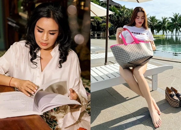 Thanh Lam an yên tuổi mới, Hồ Ngọc Hà khoe chân dài ở bể bơi