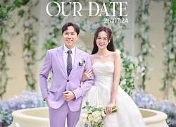 Mr. Duc officially announced the wedding date, showing off photos of the bride and groom, a perfect match