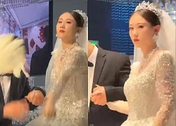 The bride was repeatedly sprayed with champagne at the wedding and took extremely harsh actions in anger