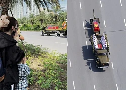 Hoa Minzy and her son quietly said goodbye to Uncle Trong on the side of the road, the world was touched