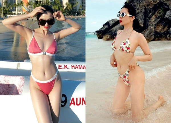 Lệ Quyên khoe dáng bên tình trẻ ở Hawaii và những lần "đốt mắt" với bikin.i