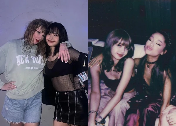 Taylor Swift khiến Lisa phát cuồng, Ariana Grande "bế" em út BLACKPINK lên MXH