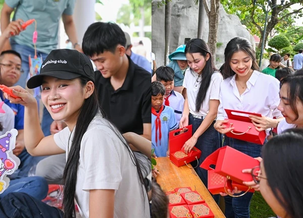 Á hậu Minh Kiên, ca sĩ Giana, Nguyễn Huy đón Trung thu cùng tr.ẻ e.m Tây Ninh