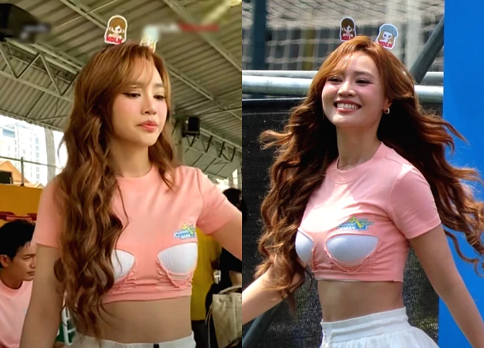 Lan Ngoc wore a short outfit, twisted in front of the RNM cast, 1 male star was scolded!