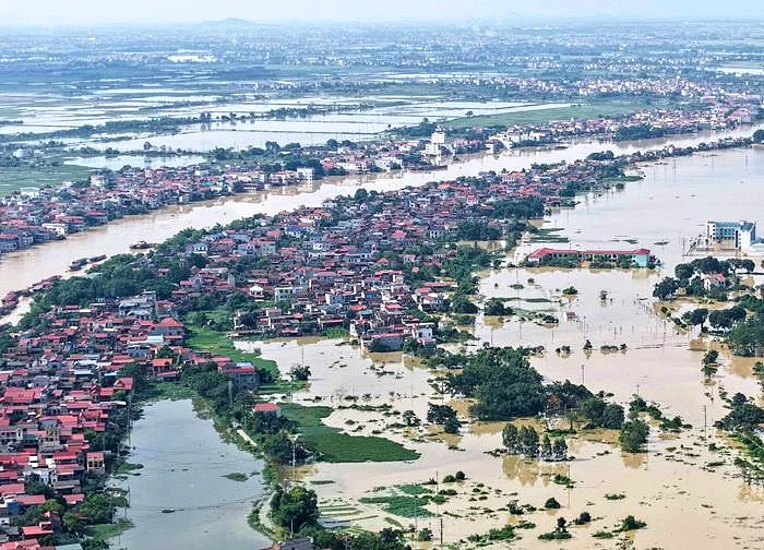 Nước sông Cầu dâng cao, hàng nghìn hộ dân ở Bắc Ninh bị cô lập