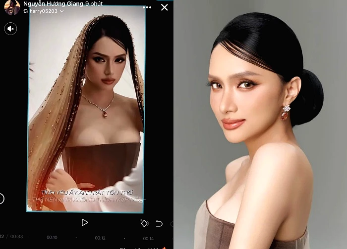 Huong Giang sent her profile photo to Miss Universe, crushed her opponent, and immediately entered the Top 13.