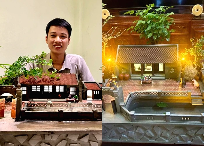 Chàng trai Hưng Yên mê làm mô hình nhà xưa, kể kỷ niệm rơi nước mắt