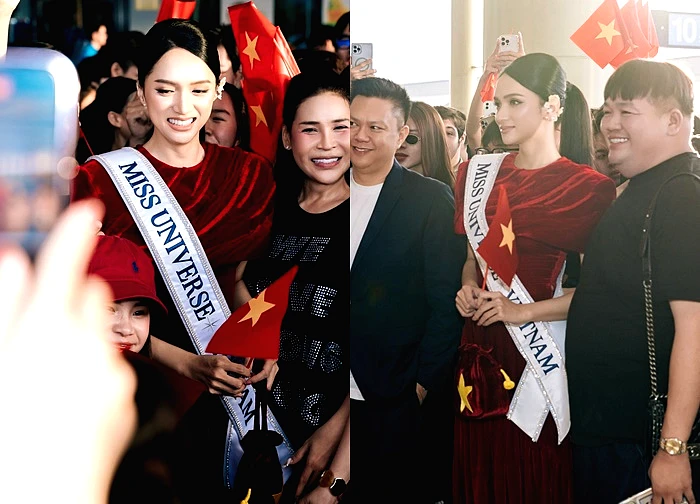 Hương Giang gây náo loạn sáng sớm: Visual "xinh điên" lên đường thi Miss Universe, bịn rịn chia tay bạn trai