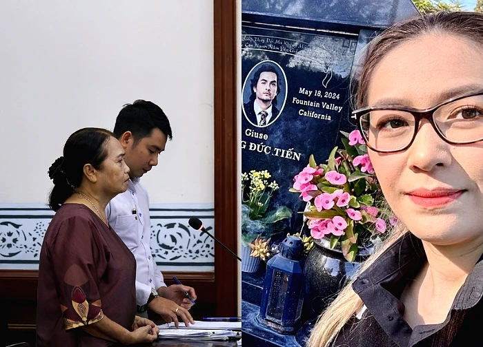 Duc Tien's wife is "upset" that her mother-in-law is looking at the funeral money and contributions for her children?