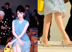 Địch Lệ Nhiệt Ba gặp sự cố nguy hiểm, gót giày Dior bất ngờ hỏng giữa show diễn