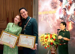 Hoa Minzy and the Red Rain crew won big, receiving a certificate of merit from the Ministry of National Defense