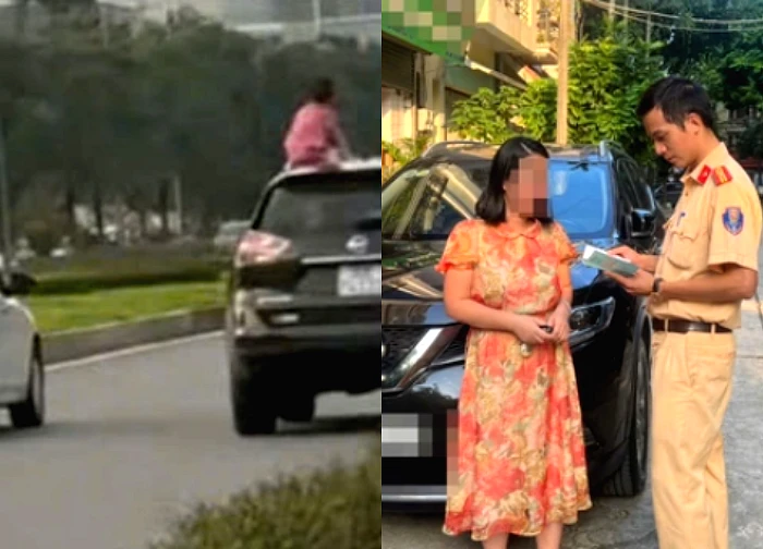Mother risked her life to let her child sit on the roof of a moving car, netizens were confused, received a shocking result