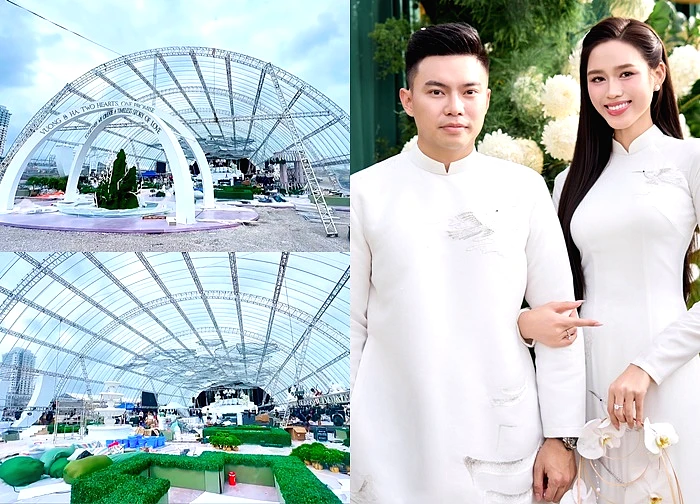 Trước "giờ G" đám cưới Đỗ Hà - thiếu gia tập đoàn Sơn Hải: Rạp cưới siêu khủng, cô dâu nôn nao!