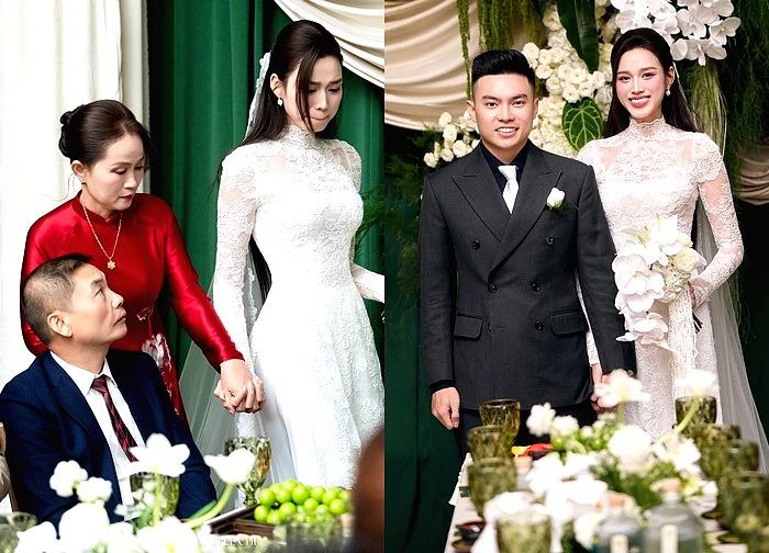 Chủ tịch tập đoàn Sơn Hải xin phép được đón con dâu, chồng Đỗ Hà đứng sau có biểu cảm thế này
