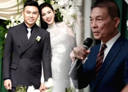 Phát biểu "xin dâu" gây sốt của chủ tịch Sơn Hải, chồng Đỗ Hà lộ biểu cảm lạ