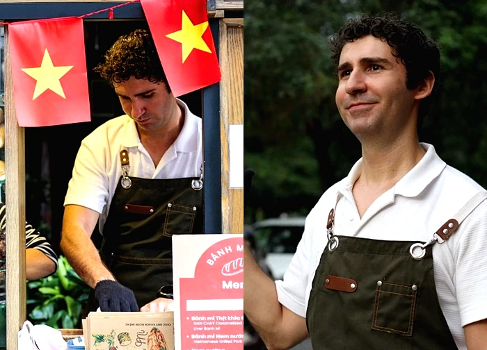 Anh Tây bán bánh mì xe đẩy, giúp khách luyện IELTS ở TP.HCM