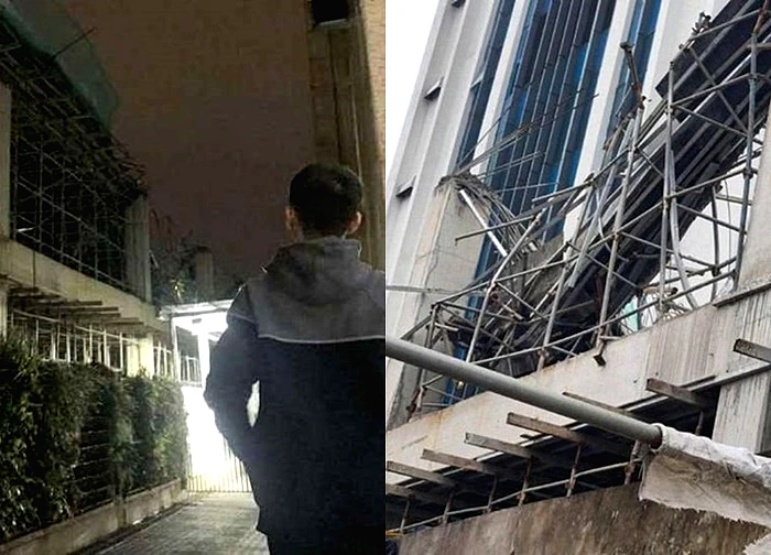 Sập giàn giáo công trình ở Hải Phòng, 2 người tử vong