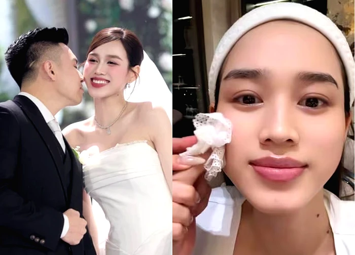 Do Thi Ha's husband "revealed" his super adorable actions of taking care of his wife, fans "melted"