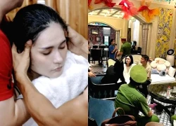 Doan Di Bang sneered, holding her husband's hand tightly when the police searched the house, revealing a photo of fainting