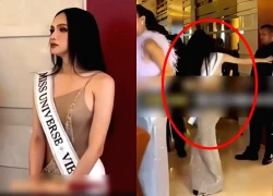 Huong Giang had a falling incident at Miss Universe, netizens praised "high hands"