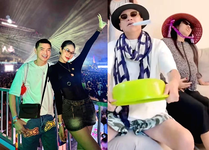 Young wife Quang Minh appeared an "abnormally big" second round, suspected of being pregnant for the second time