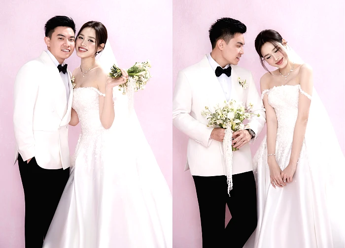 Full 4 sets of '100 points' wedding photos of the bride Do Ha and the groom Viet Vuong, causing a fever among fans