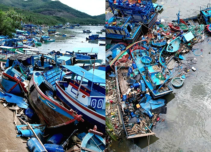 Hàng trăm tàu bị bão Kalmaegi phá hủy, đánh chìm