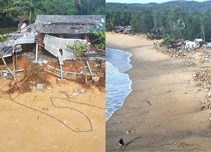 Trở về sau 'chạy bão', người dân thất thần với cảnh trước mắt