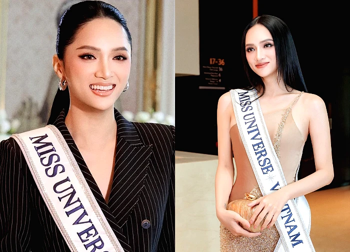 Huong Giang invests in "huge" accessories at Miss Universe, overwhelming competitors
