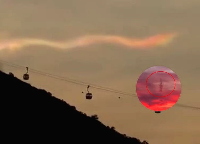 A human shadow hovers in the sky of China, a sacred dragon appears, netizens rumor 'judgment day'?