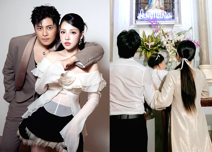 Gin Tuan Kiet Puka shows off her first daughter for the first time, the small family causes a "storm" on the internet