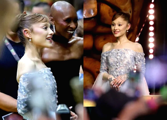 Ariana Grande has a serious accident, Michelle Yeoh rescues her on the yellow carpet!