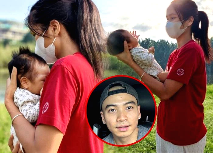 H'Hen Niê was caught making a mistake when letting her child sunbathe incorrectly, her photographer husband quickly defended her.