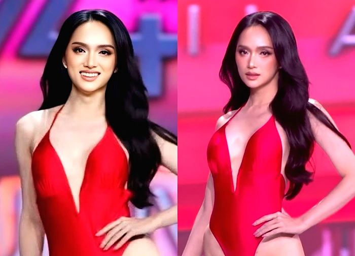 Huong Giang's bikini performance was extremely hot, her walk was extremely hot in the Miss Universe semi-finals, will she make it to the top?