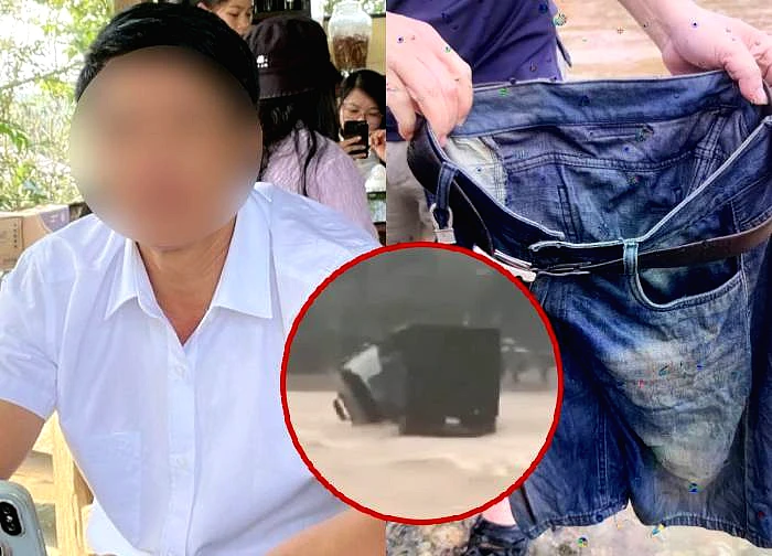 Discovering that the driver was swept away by the flood in Quang Tri, rescuers burst into tears