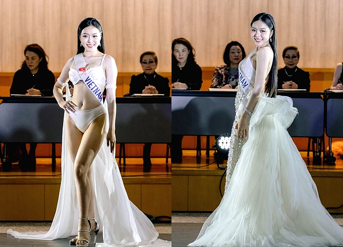 Người đẹp Việt Nam diện áo tắm gợi cảm tại Hoa hậu Quốc tế 2025