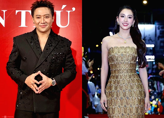 Trấn Thành và dàn hoa hậu dự bế mạc LHP Việt Nam