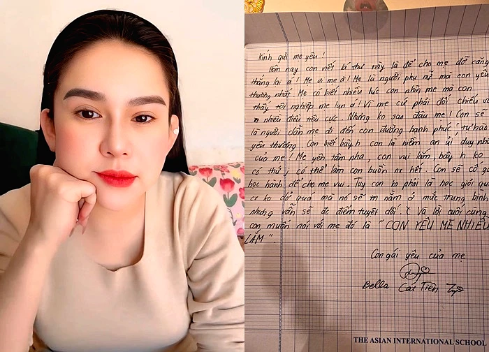 Vụ sao nữ ly hôn vì chồng có người khác: Xúc động lá thư tay của con gái gửi mẹ