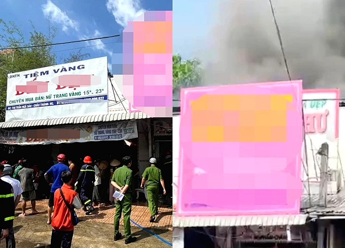 Cháy tiệm vàng ở Cần Thơ